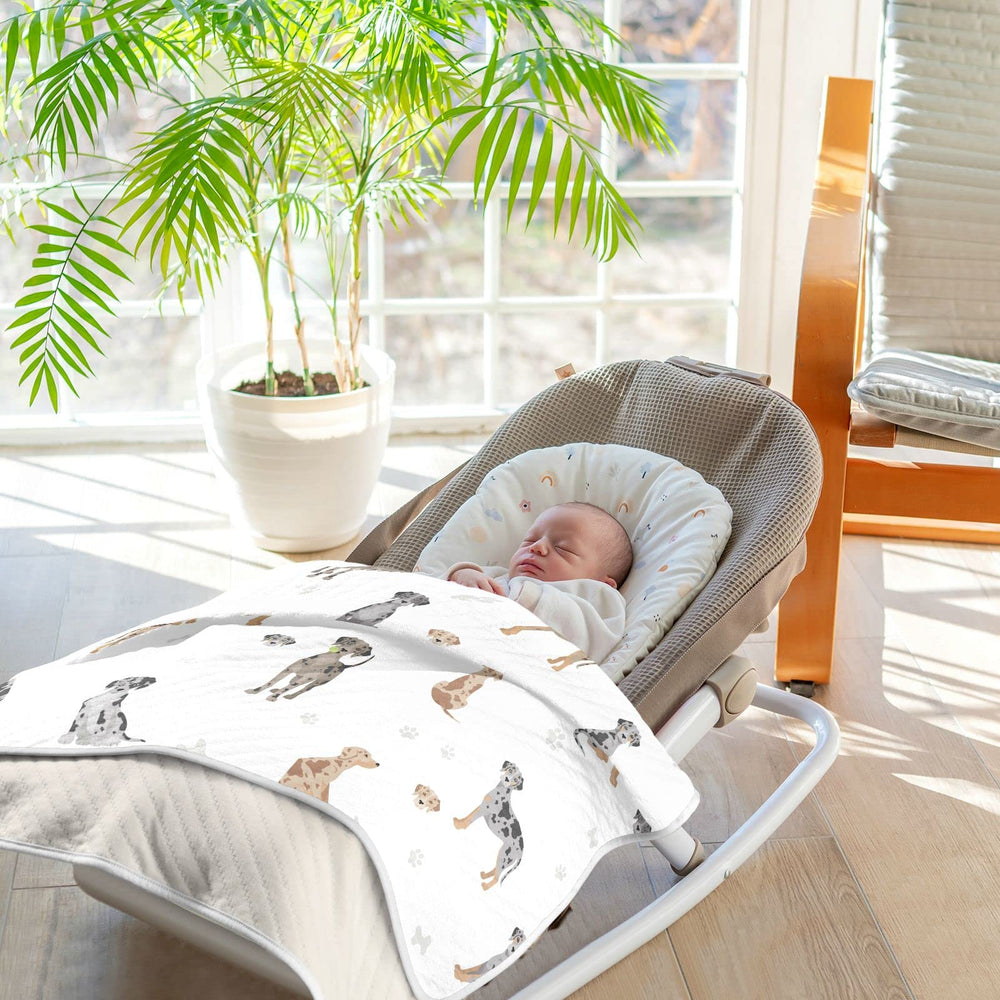 vvfelixl Catahoula Leopard Dog Swaddle Blanket fabric detail shows durable, gentle weave
