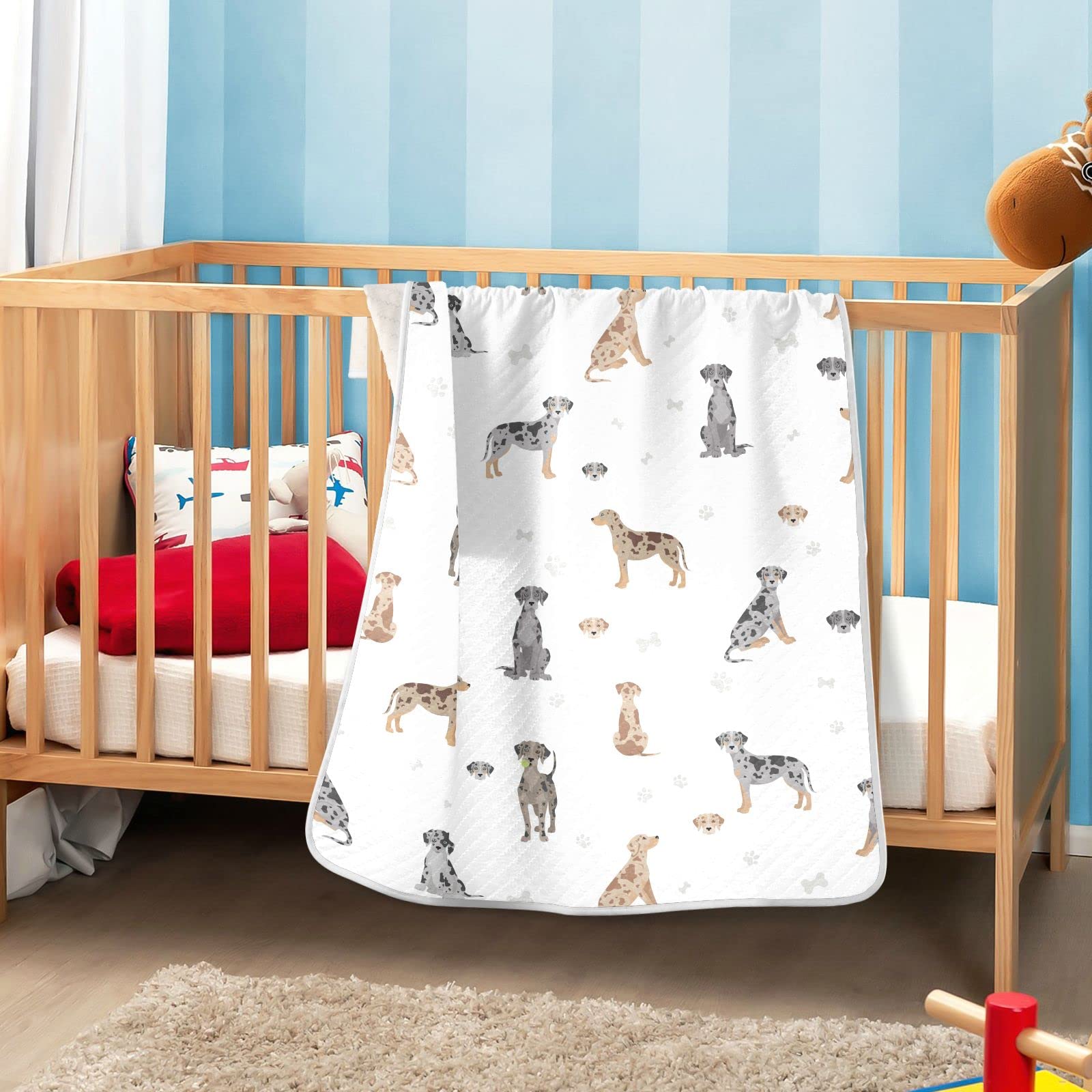 vvfelixl Catahoula Leopard Dog Swaddle Blanket color options brighten nursery decor