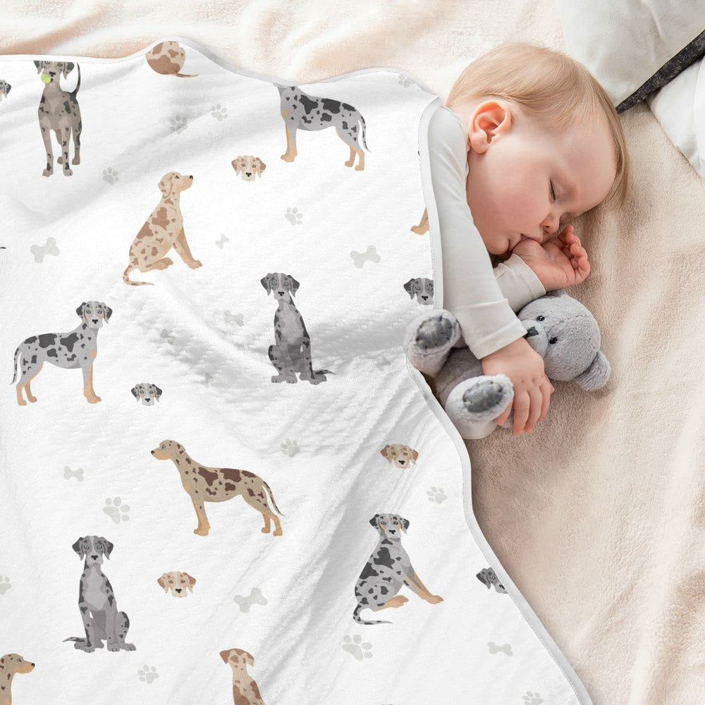 vvfelixl Catahoula Leopard Dog Swaddle Blanket neatly folded for packing and quick use