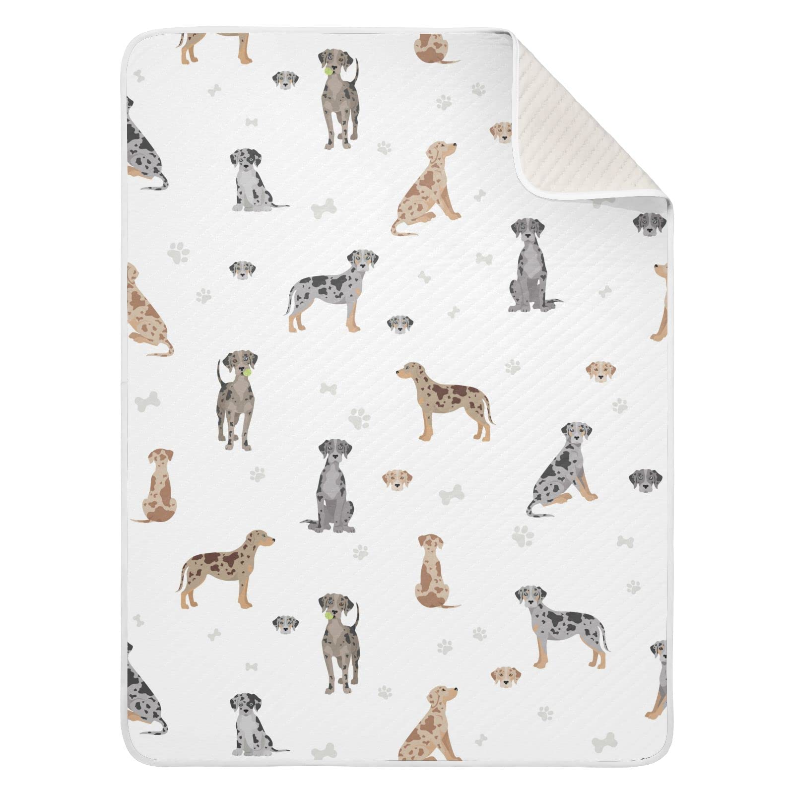 vvfelixl Catahoula Leopard Dog Swaddle Blanket folded shows compact warmth and cloud-soft feel