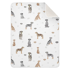 vvfelixl Catahoula Leopard Dog Swaddle Blanket folded shows compact warmth and cloud-soft feel