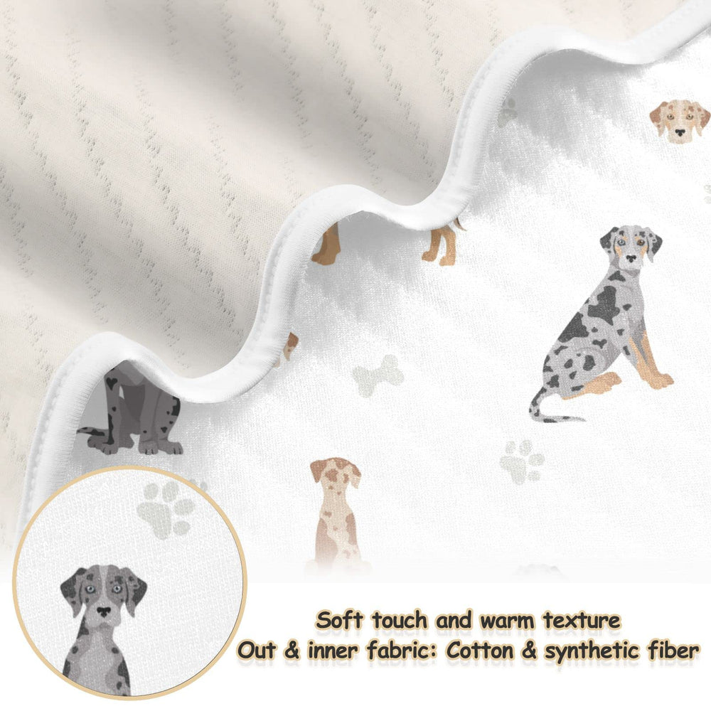 vvfelixl Catahoula Leopard Dog Swaddle Blanket in stroller demonstrates travel-friendly size