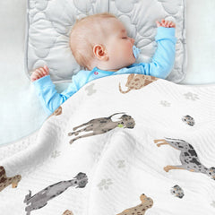 vvfelixl Catahoula Leopard Dog Swaddle Blanket close-up reveals soft durable weave