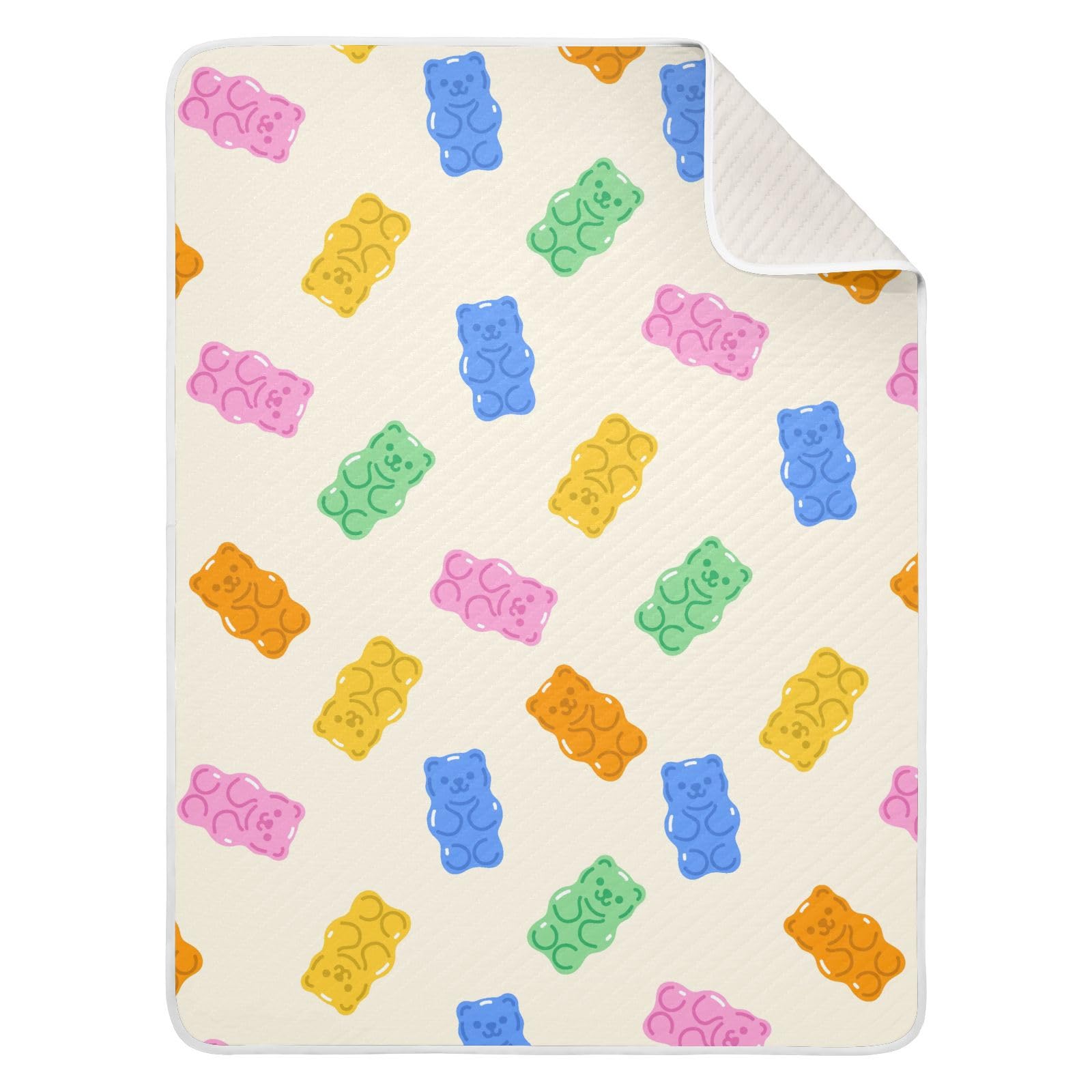 vvfelixl colorful gummy bears swaddle blanket showcases a cozy newborn naps