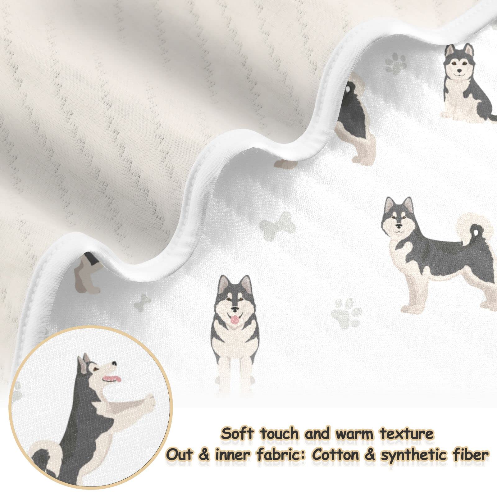 vvfelixl Cotton Dog Swaddle Blanket on crib for safe, snug naps
