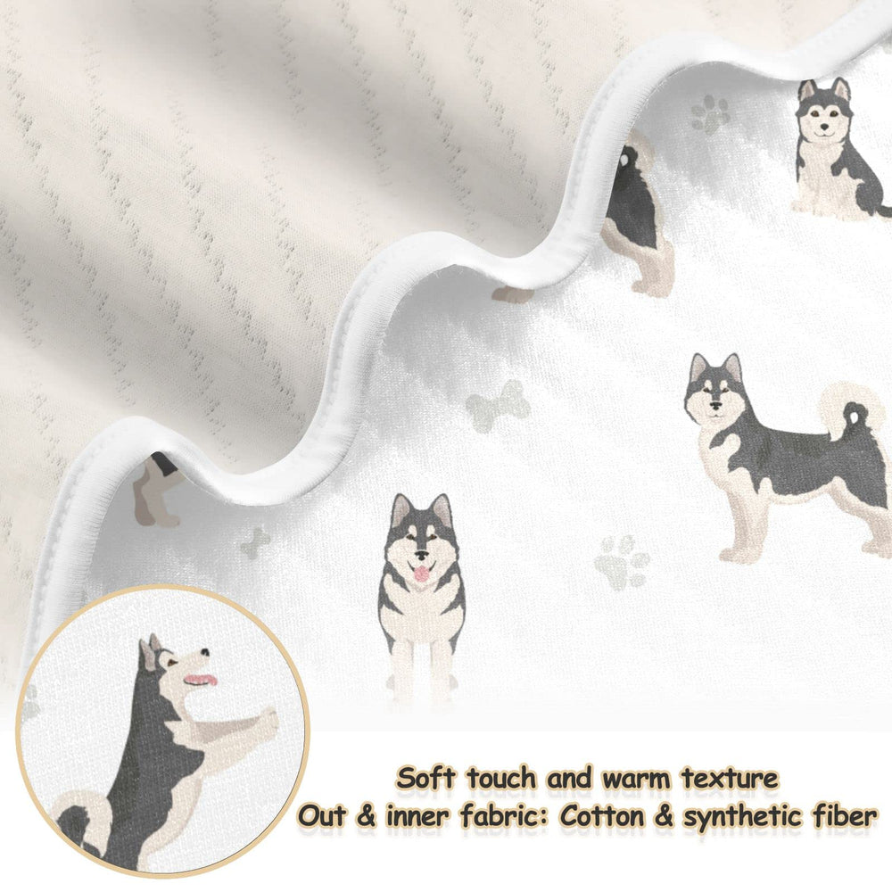 vvfelixl Cotton Dog Swaddle Blanket on crib for safe, snug naps