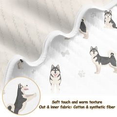 vvfelixl Cotton Dog Swaddle Blanket on crib for safe, snug naps