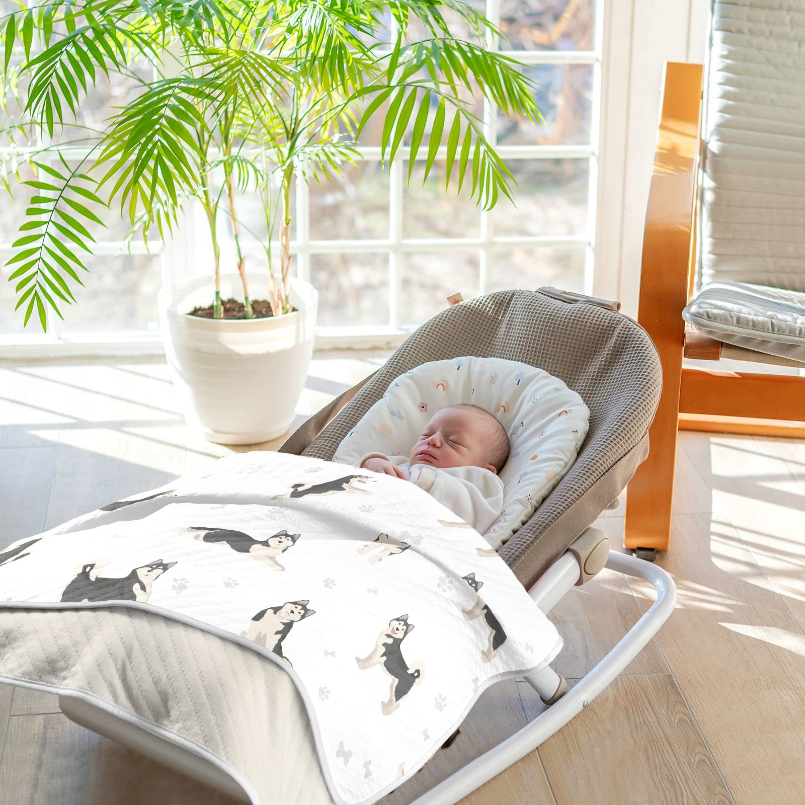 vvfelixl Cotton Dog Swaddle Blanket easy-care fabric