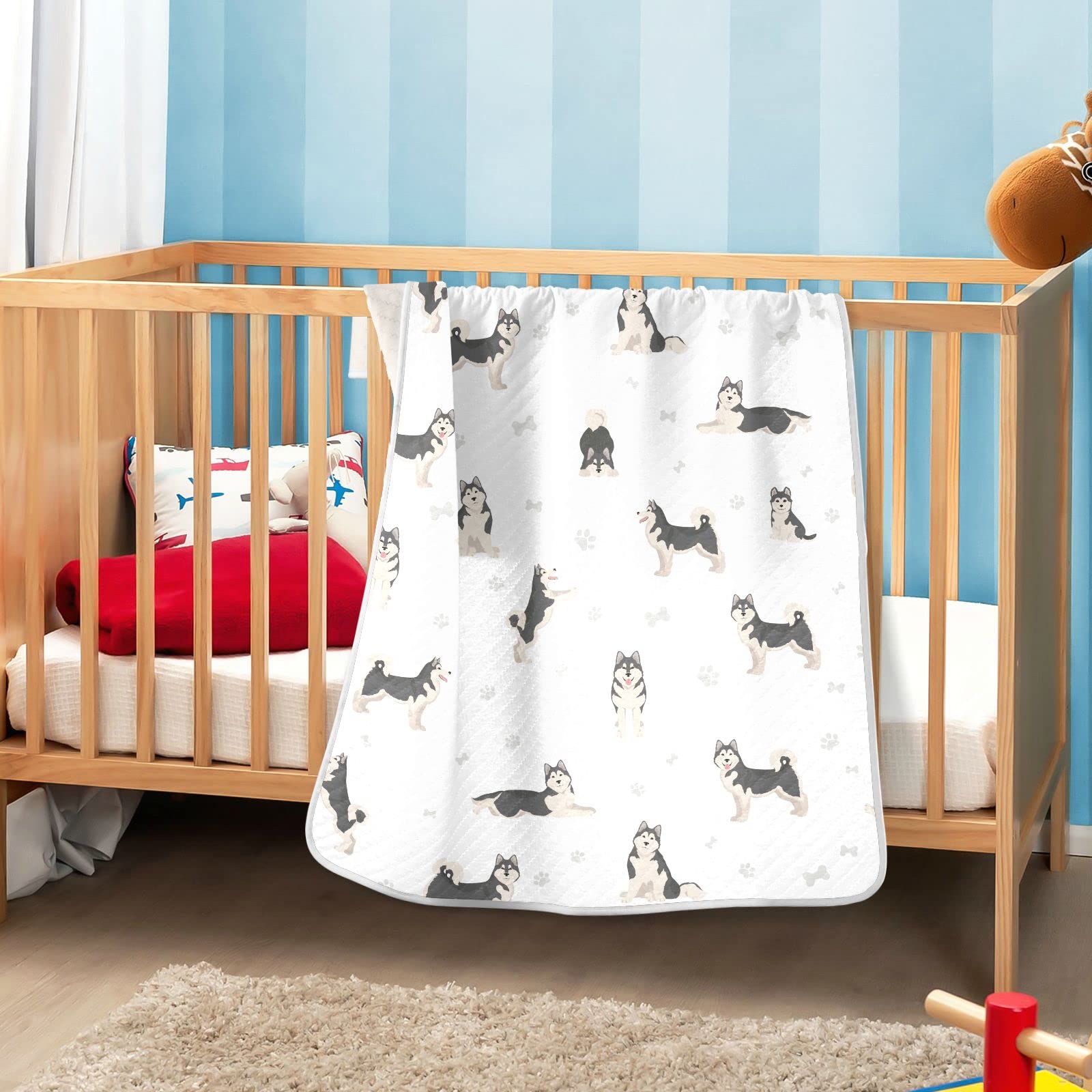 vvfelixl Cotton Dog Swaddle Blanket versatile use as stroller cover