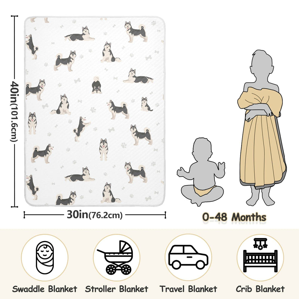 vvfelixl Cotton Dog Swaddle Blanket in stroller for on-the-go warmth