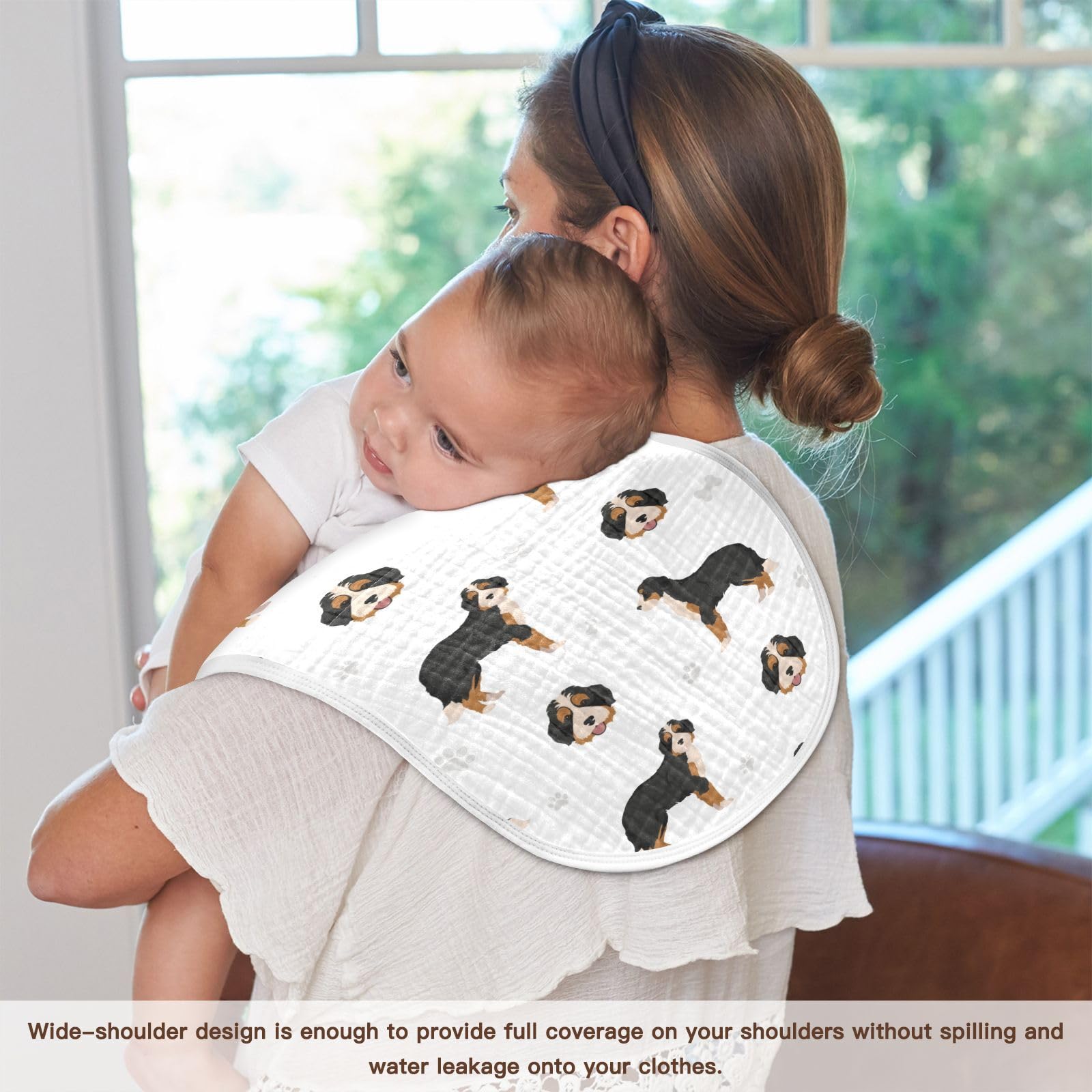 vvfelixl muslin burp cloth 22x11-inch size ensures broad shoulder coverage.