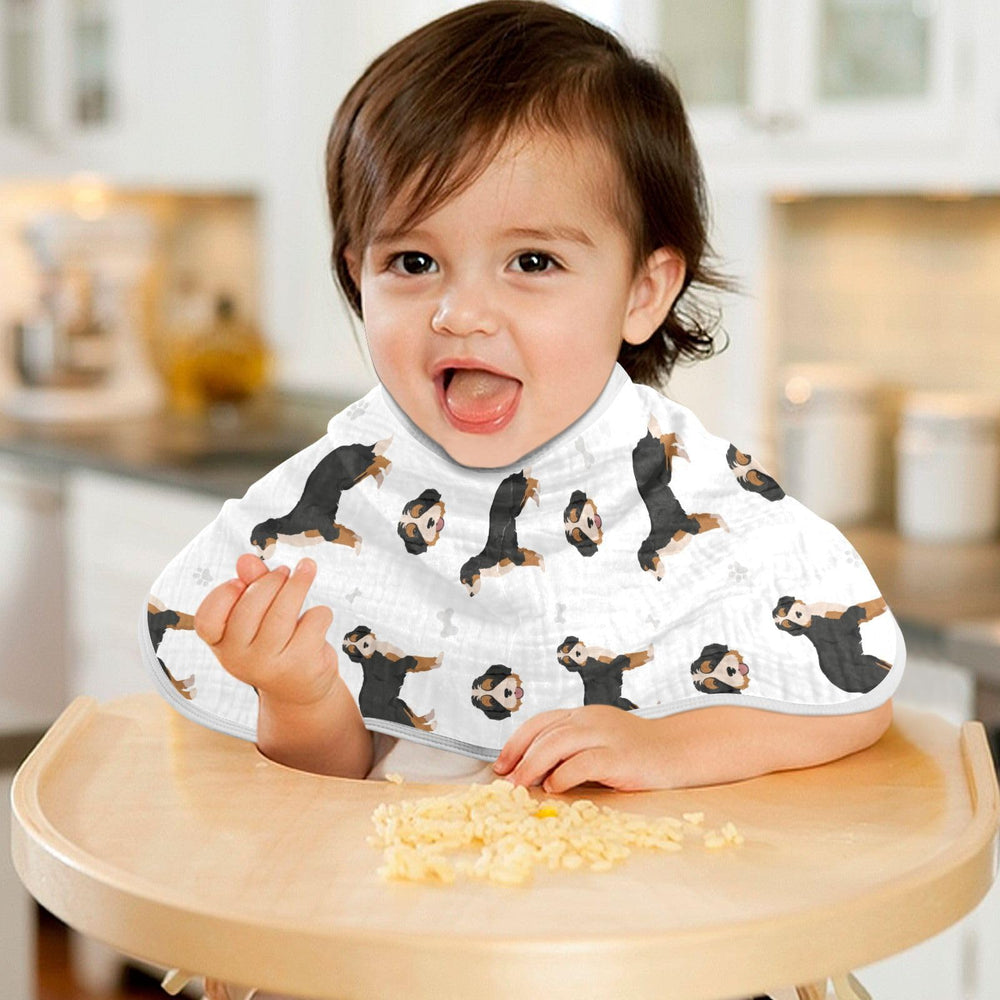 vvfelixl muslin burp cloth back terry layer enhances absorption during drool.