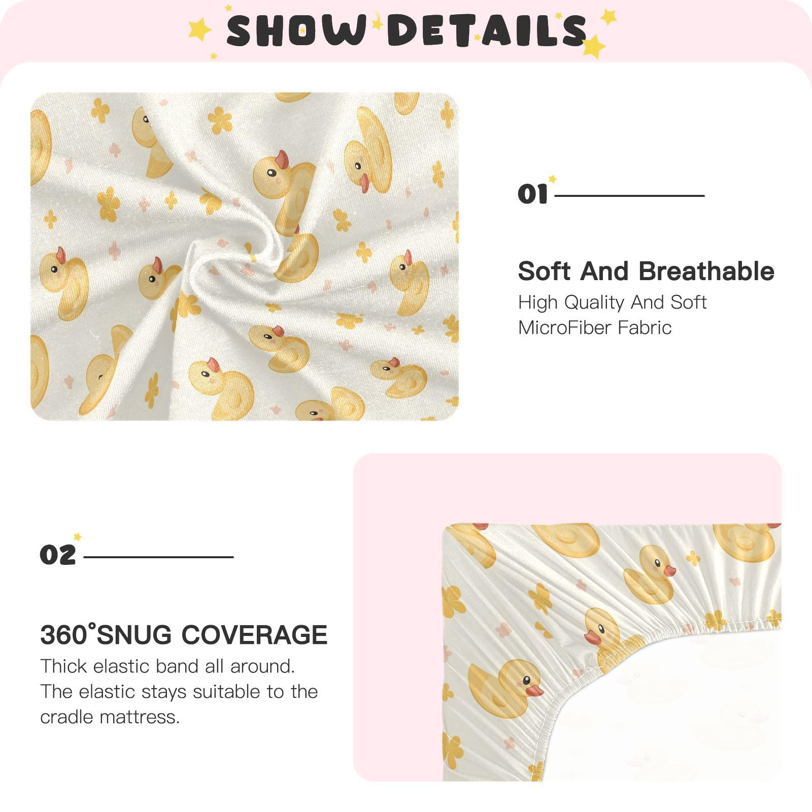 vvfelixl s-size 39x27x5in crib sheet fits playards