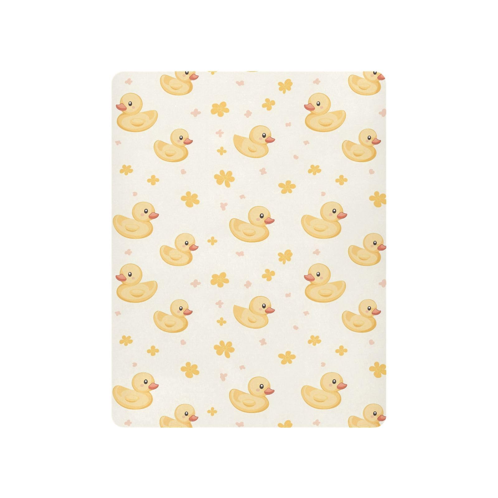 vvfelixl yellow rubber ducks pattern crib sheet in bright colors for cozy bedtime