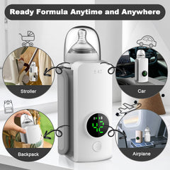 VVU&CCO battery powered warmer enables quick milk warming anywhere