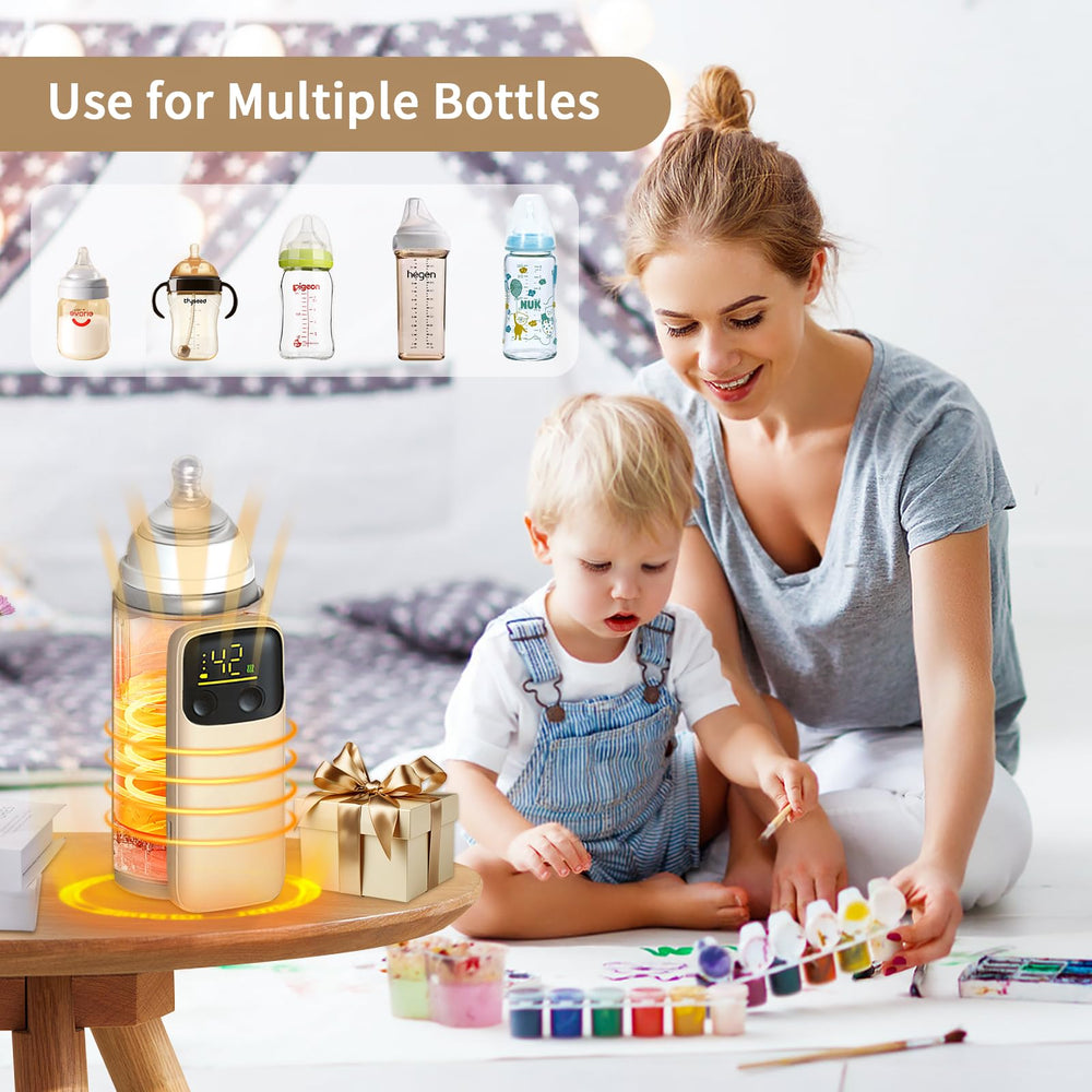 Vvucco portable bottle warmer night-light mode supports safe night feeding.