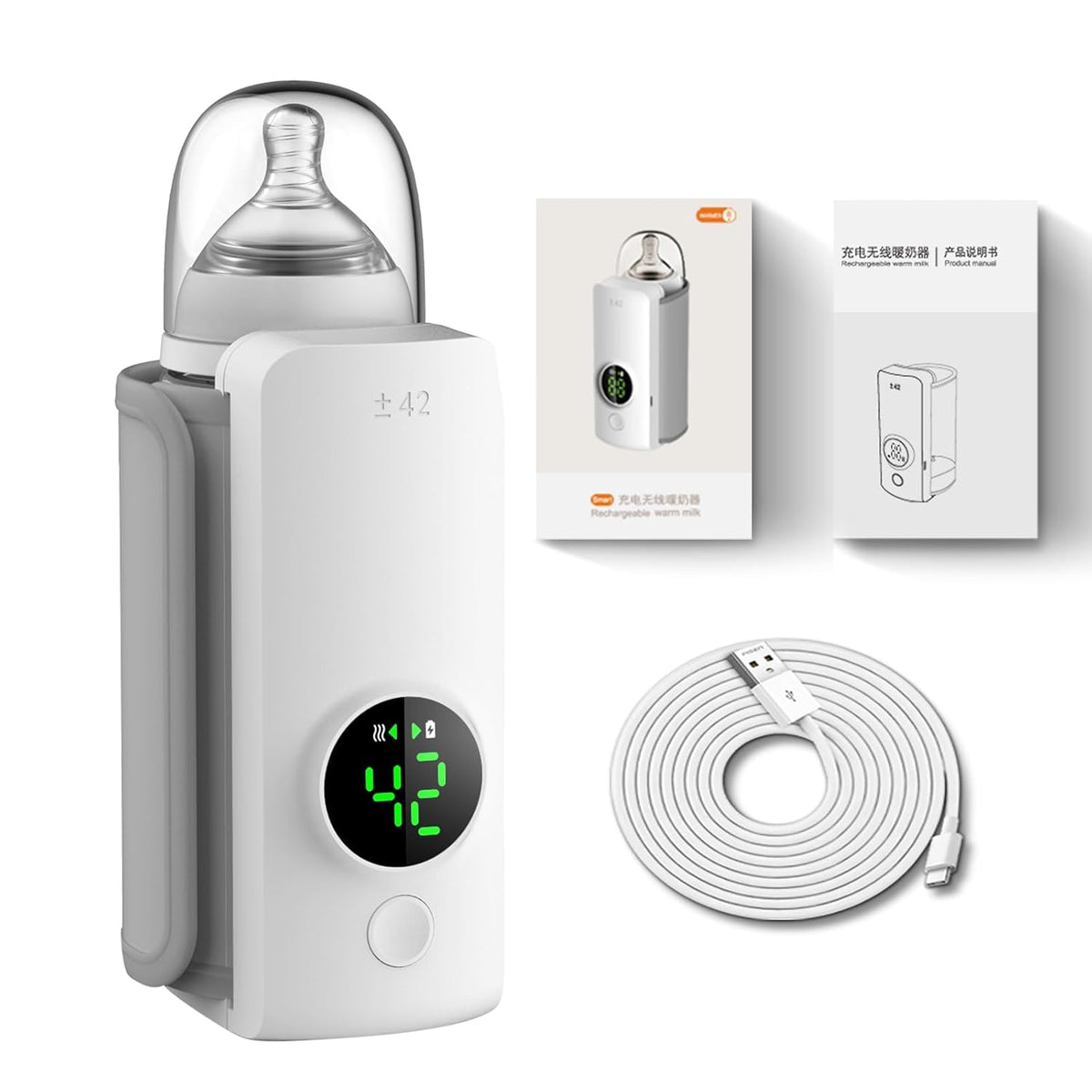 VVU&CCO fast heating bottle warmer in travel compact design for on-the-go feeds