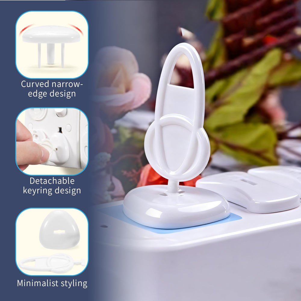 VYNFLICK installed outlet covers in a nursery blend discreetly with decor.