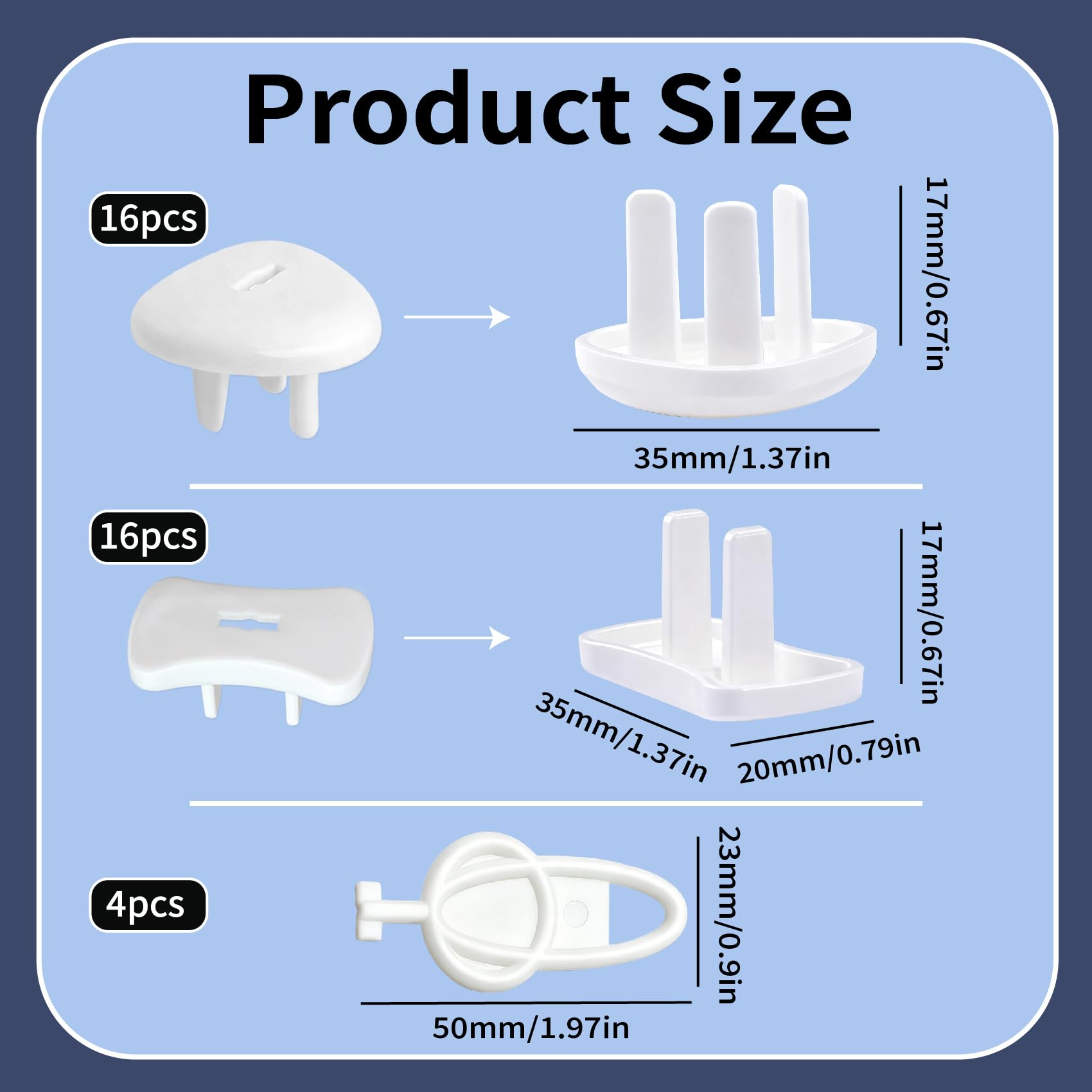 VYNFLICK outlet covers with four keys allow adults quick removal when needed.
