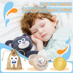 VYNFLICK Tooth Fairy Box ribbon hanger enables space-saving display.