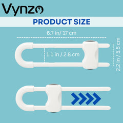 VYNZO cabinet locks adjustable-fit offer versatile protection for drawers and doors.