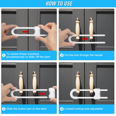 VYNZO adjustable cabinet locks offer secure fit for various knobs