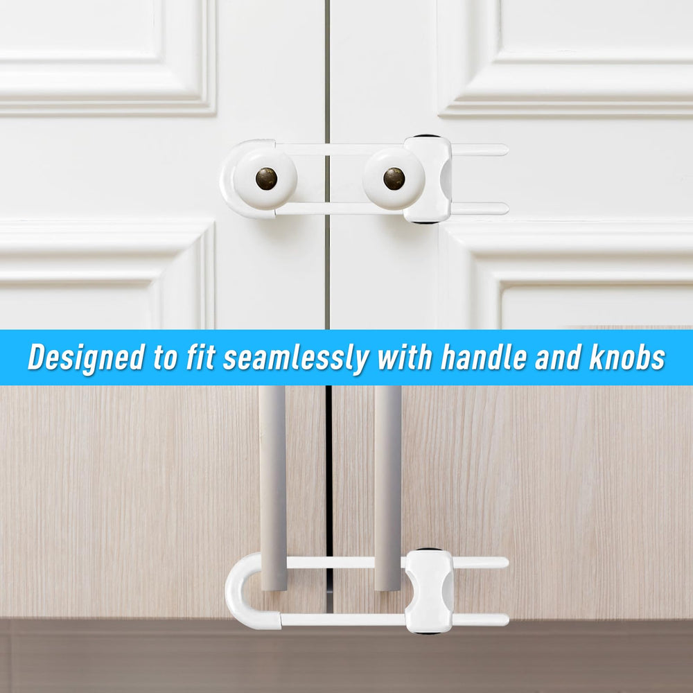 VYNZO cabinet locks on a drawer showcase adjustable fit and multi-use protection