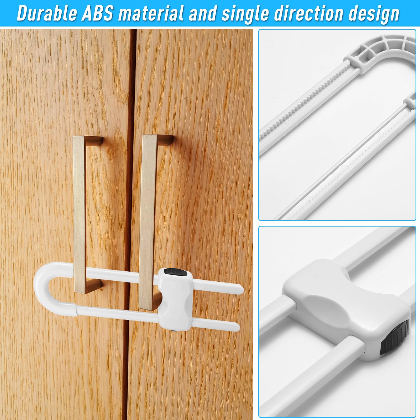 VYNZO no-drill design keeps cabinets intact while keeping kids safe