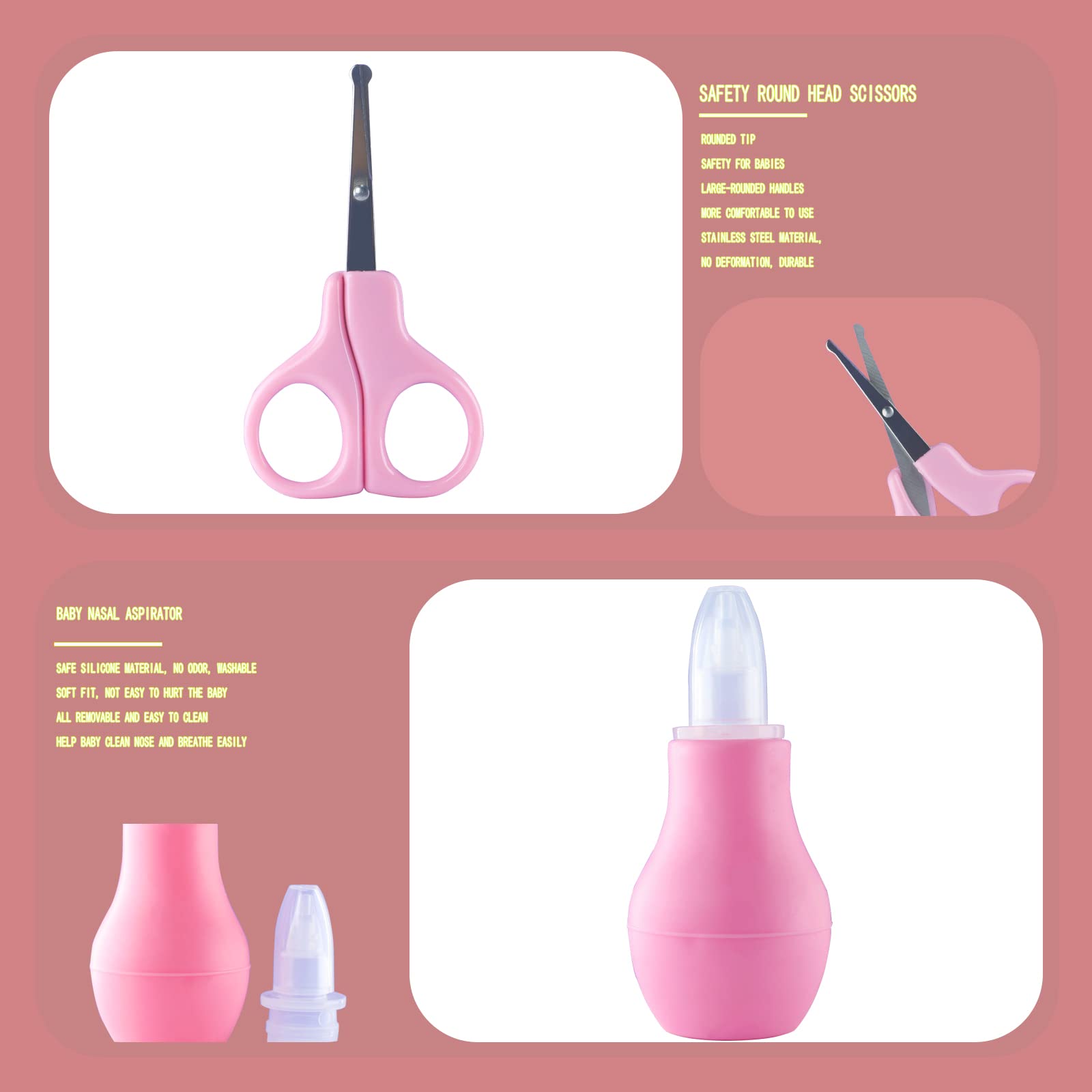 VZAYQUPXY nose aspirator helps quick, comfortable clear-outs during care.