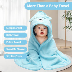 VZZNN 3-pack hooded towels in gray emphasize warm, cozy bath time and skin-friendly softness