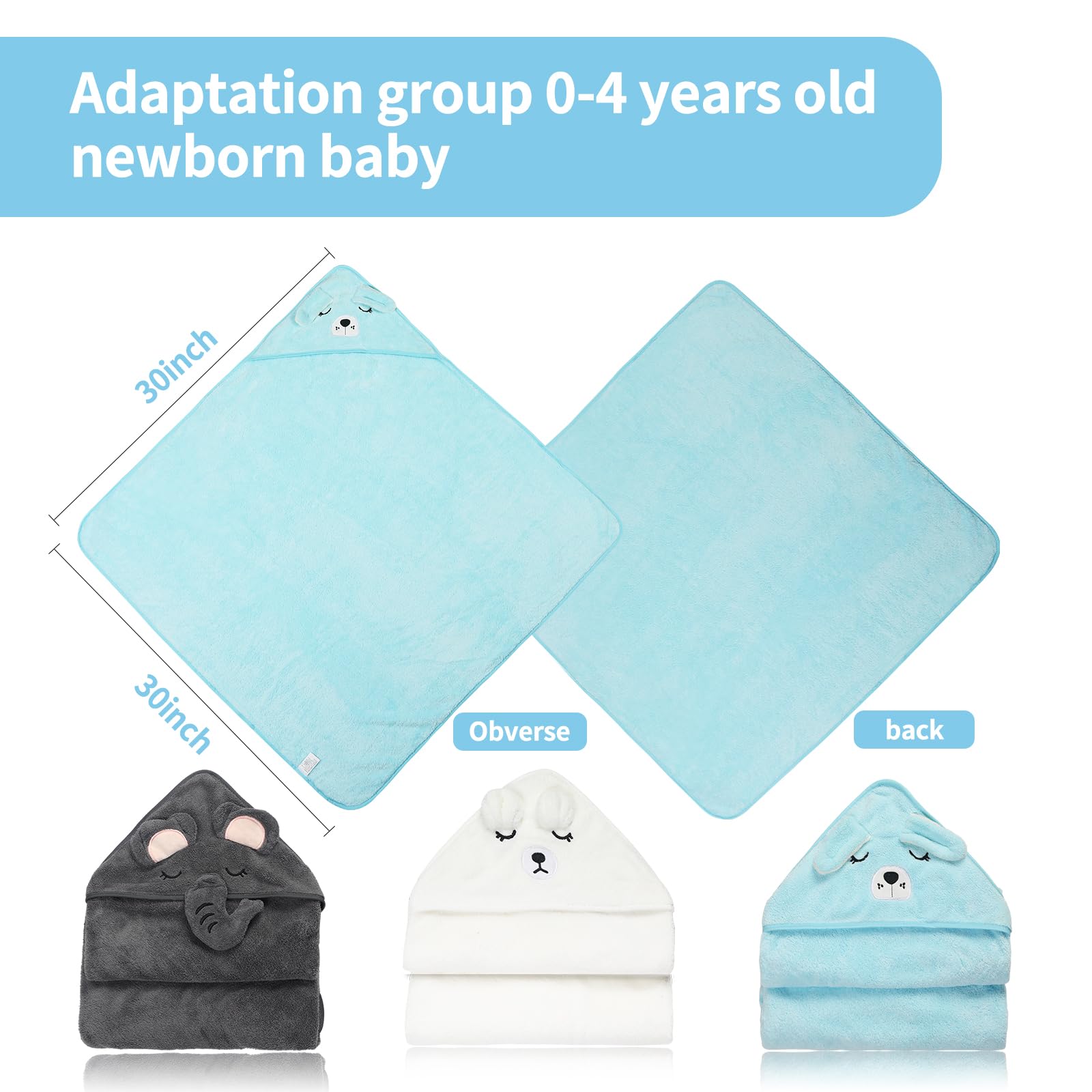 VZZNN hooded animal-design towel highlights playful look and warmth