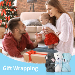 VZZNN baby towel hooded fabric closeup shows plush pile and lasting softness