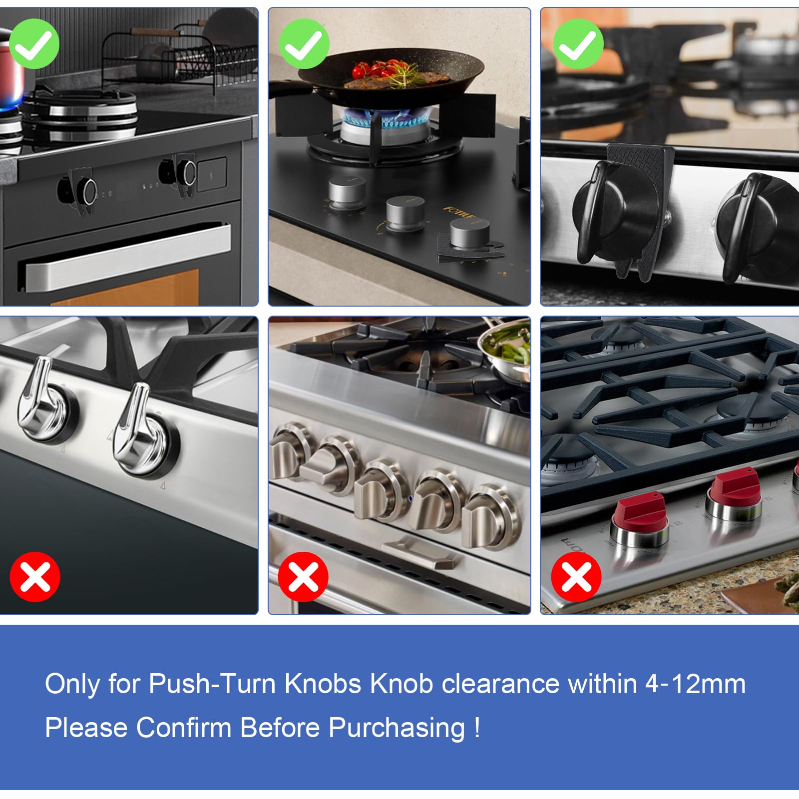 VZZNN stove knob locks packaged set ready for use