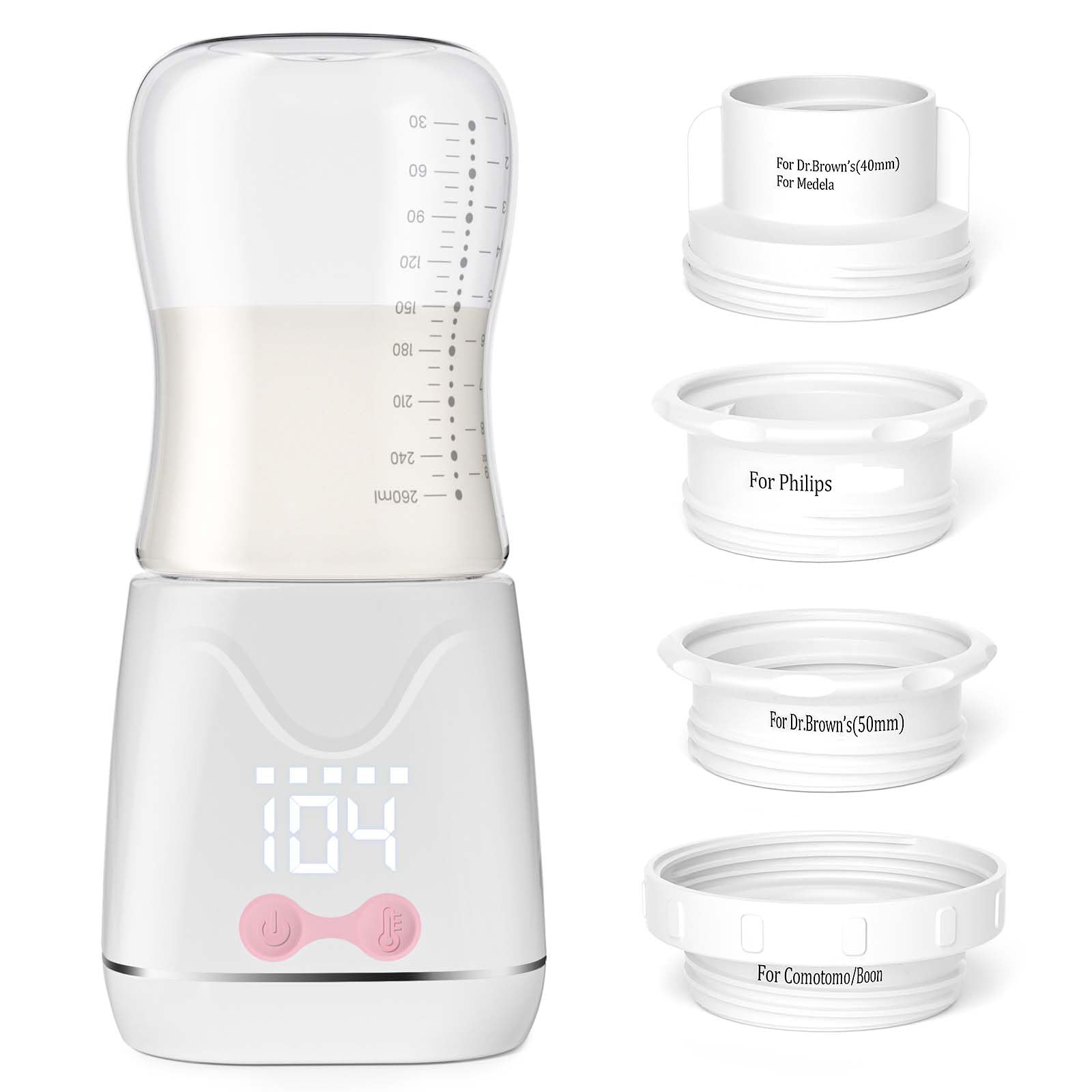w-maxa portable bottle warmer cordless design for easy on-the-go feeding