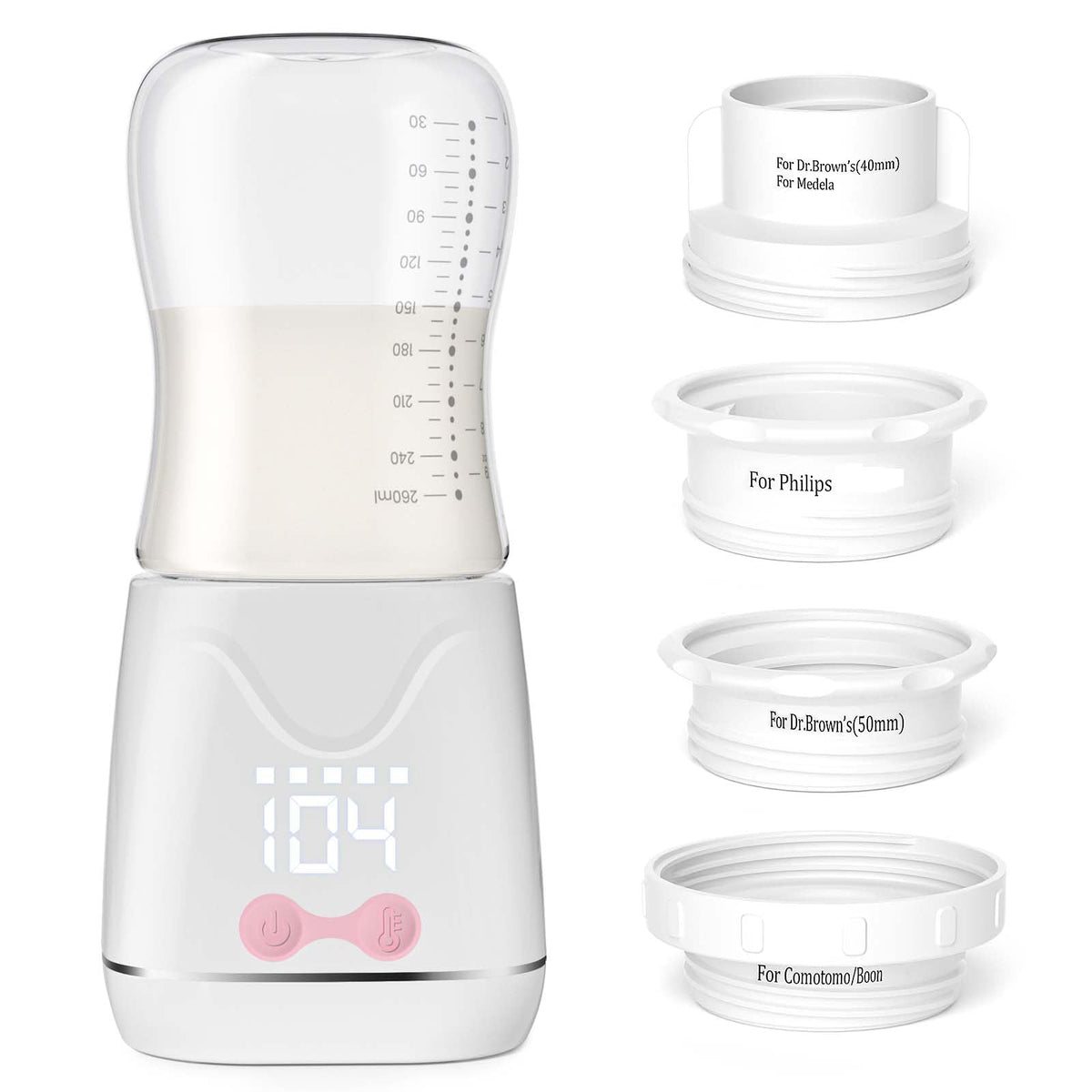 w-maxa portable bottle warmer cordless design for easy on-the-go feeding