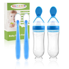 WAJIAYON baby food feeder 4-pack package shot highlighting travel-friendly design.