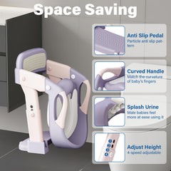 WAAYAA potty seat with splash guard helps minimize spills during bathroom breaks.