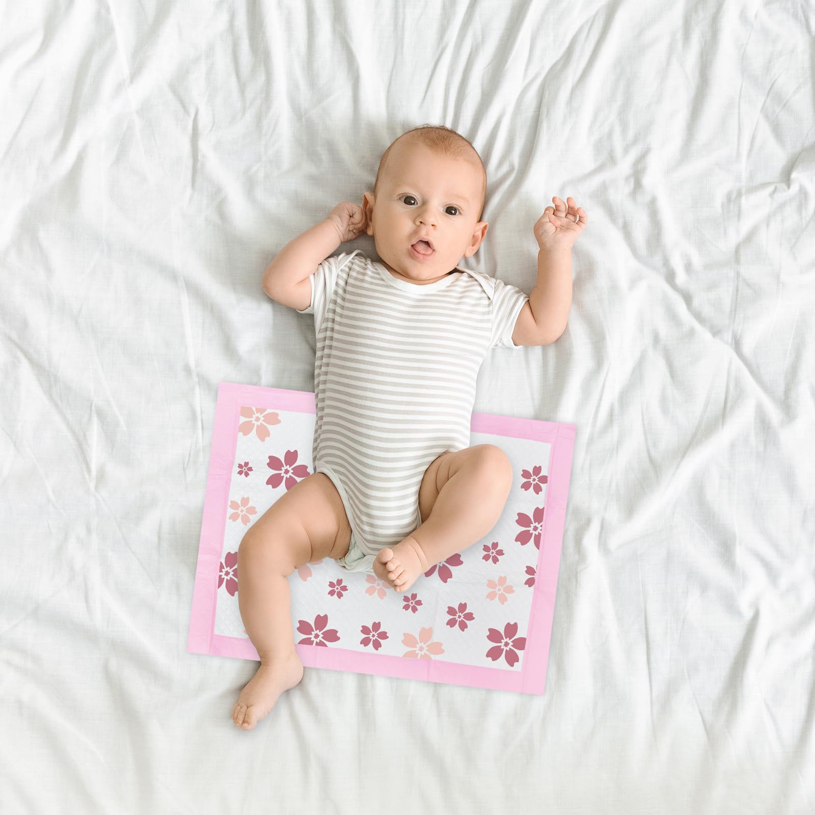 WAAYAA bed-protection underpad demonstrates leak-proof coverage for adults, infants, and pets.