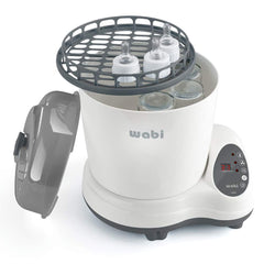 Wabi Baby Electric Steam Sterilizer and Dryer drying feature uses warm air after sterilizing.