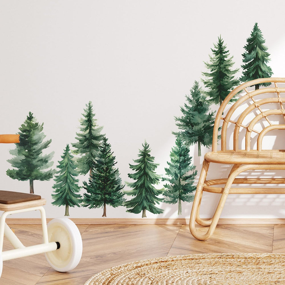 WADAKUCI living room woodland decal offers durable, moisture-resistant vinyl you can wipe clean.