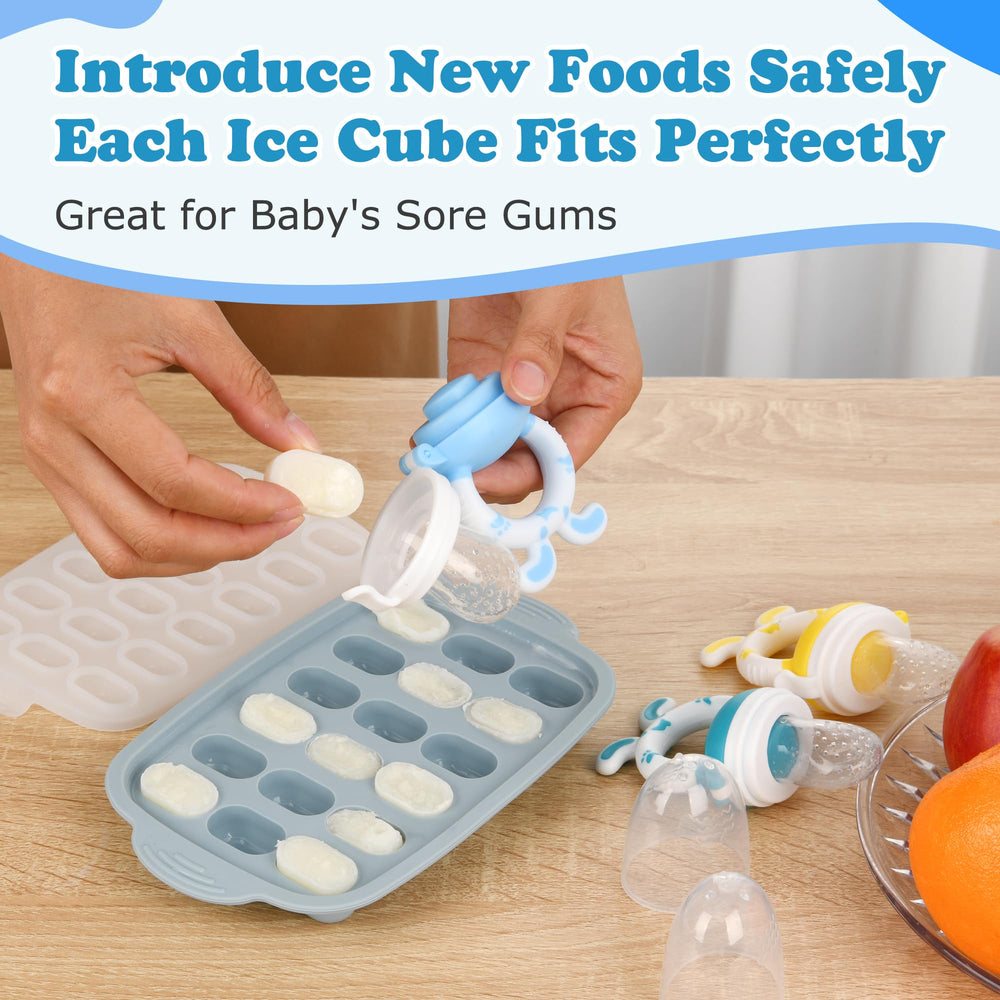WAJIAYON baby food feeder pouch enabling safe bites during teething.