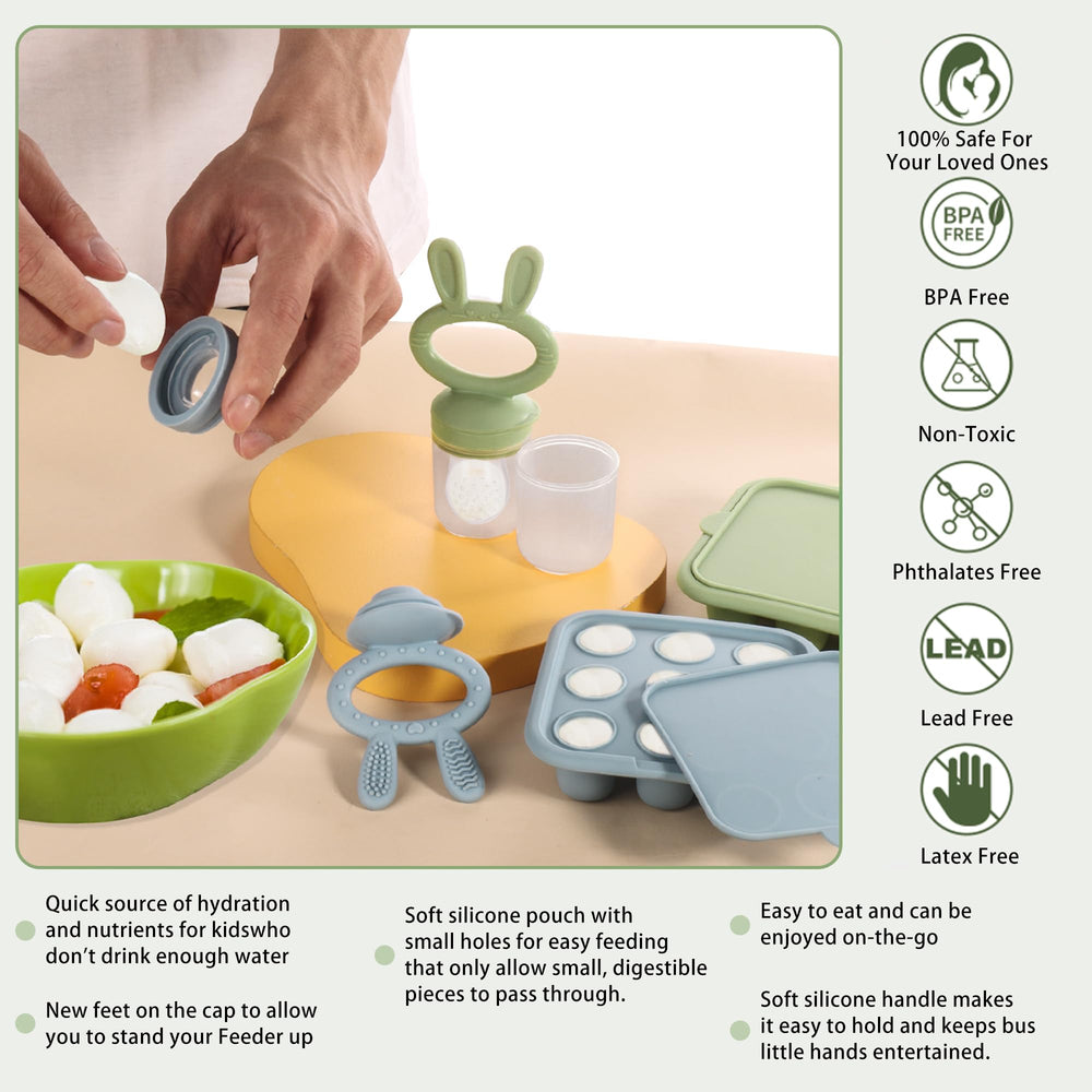 WAJIAYON baby popsicle tray freezer storage easy prep of frozen portions