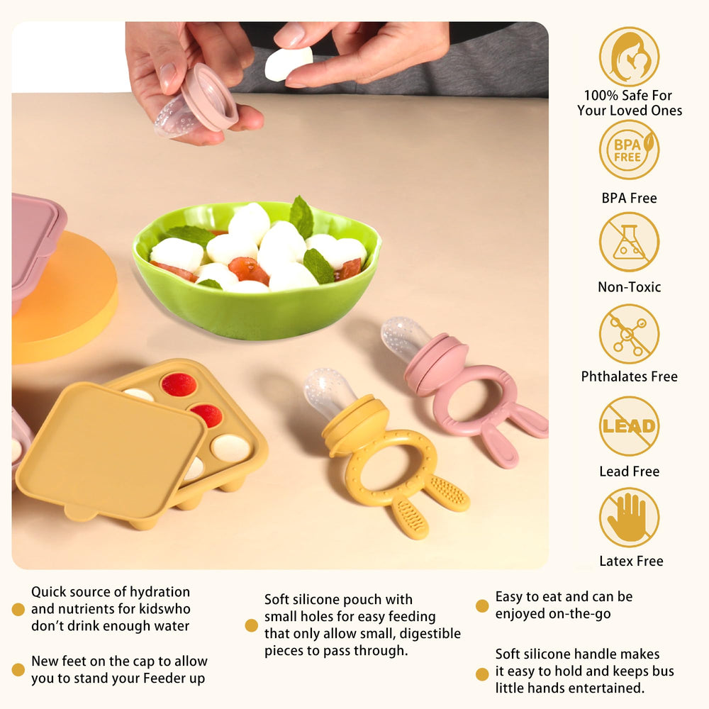 WAJIAYON BPA-free silicone ensures safe baby feeding and storage.