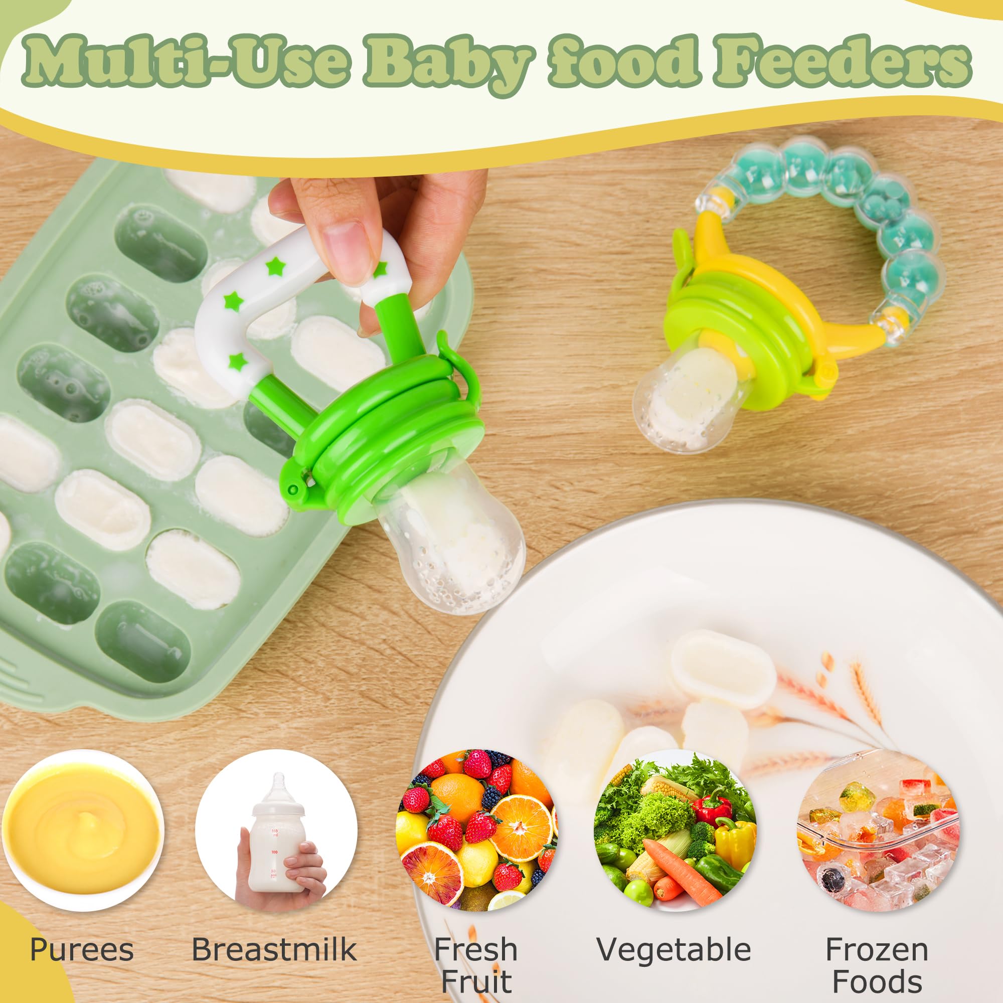 WAJIAYON breastmilk-popsicle-tray demonstrates convenient frozen portions for soothing gums.