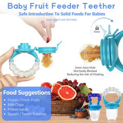 WAJIAYON infant spoon feeder blue demonstrates one-handed feeding with measured portions