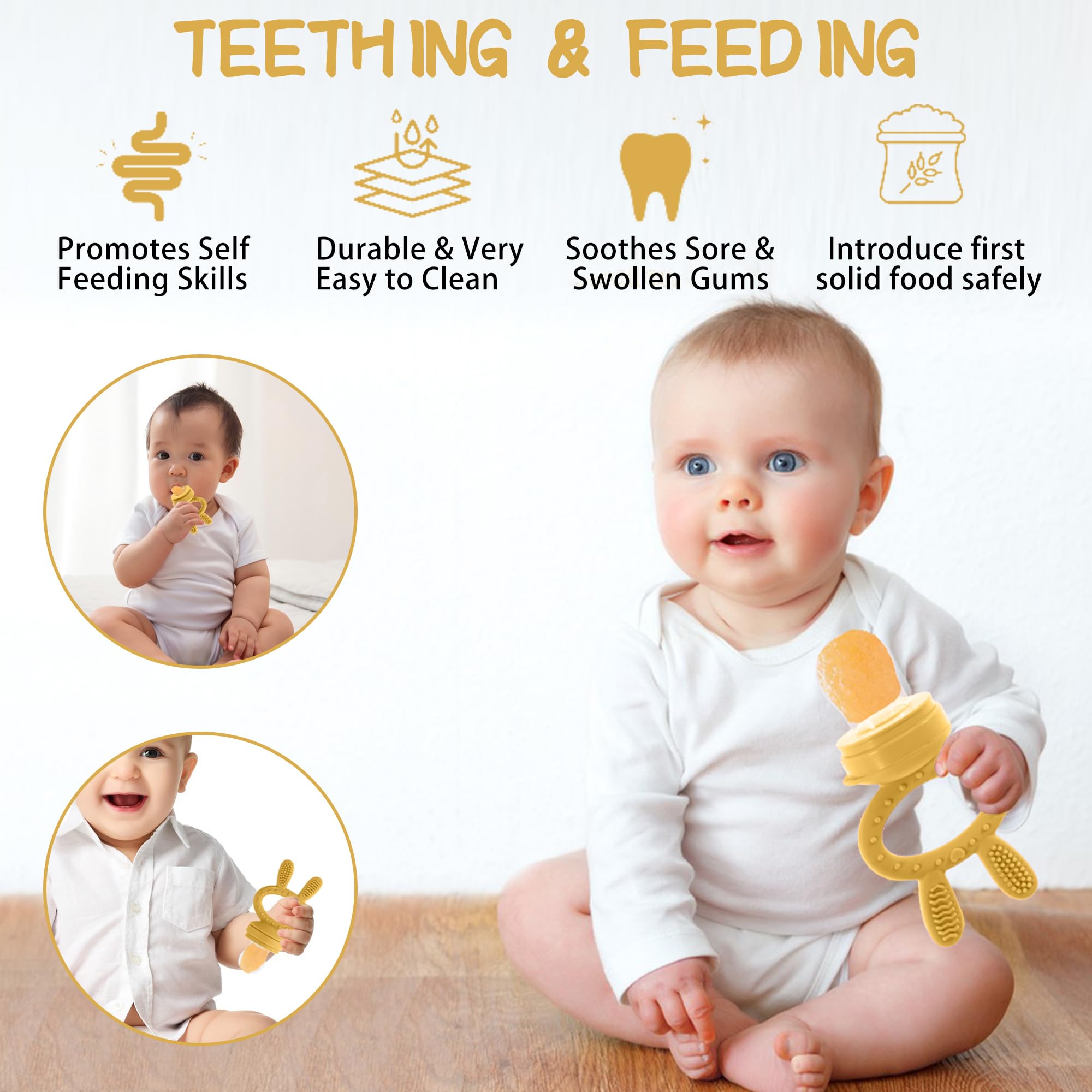 WAJIAYON self-feeding pacifier feeder supports baby-led weaning moments.