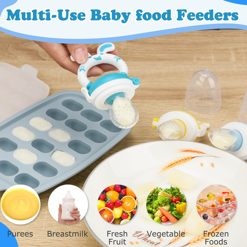 WAJIAYON silicone baby food tray highlighting safe storage and easy portioning.