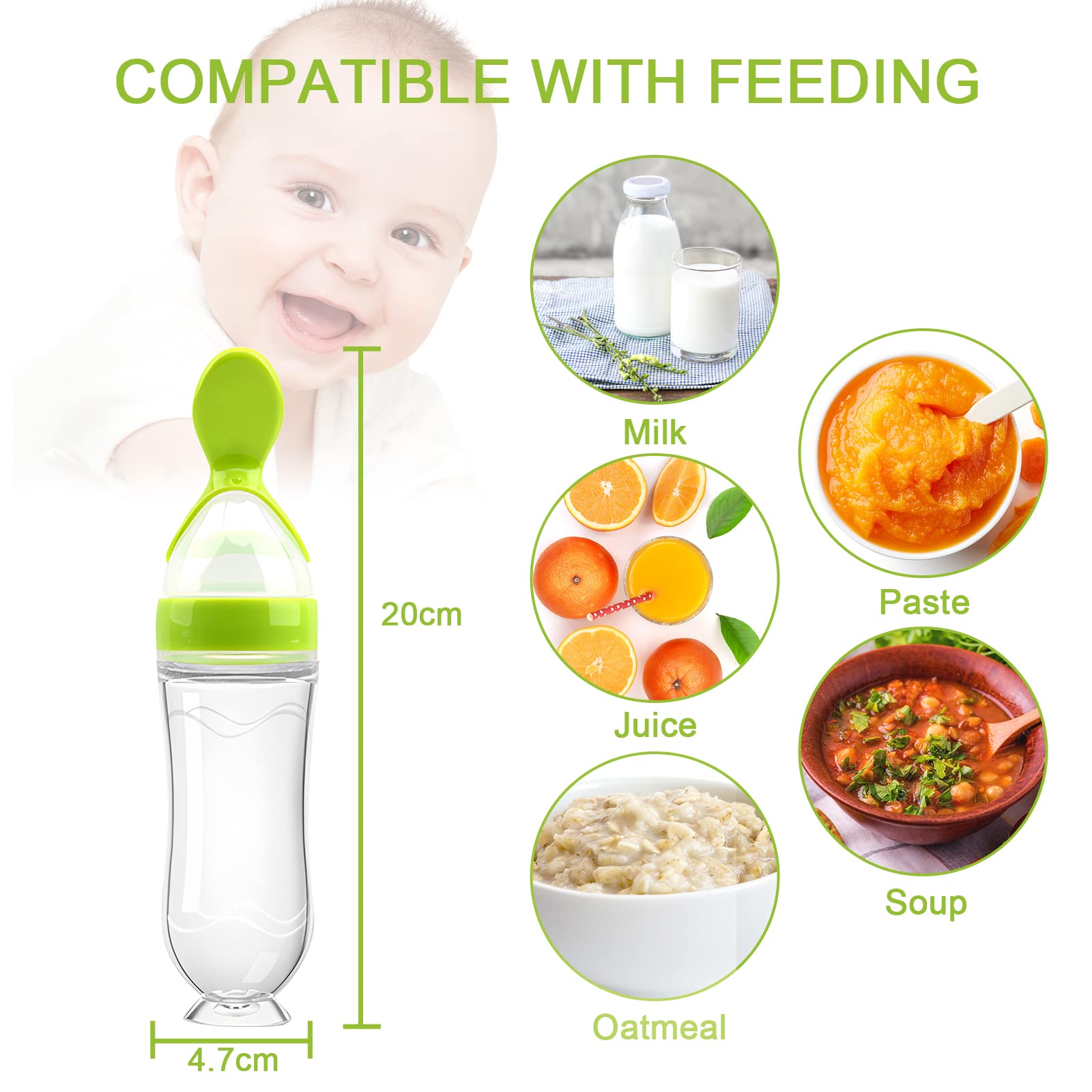 WAJIAYON silicone teething pacifiers in six sizes for soothing teething
