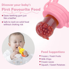 WAJIAYON baby fruit feeder small size demonstrates age-appropriate feeding for 4–6 months