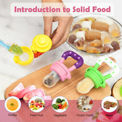 WAJIAYON baby fruit feeder soft silicone pouch highlights gentle feeding for safe solids